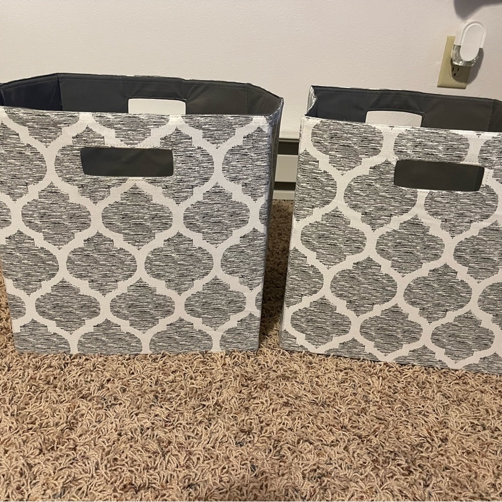 2- 13x13inch storage bins